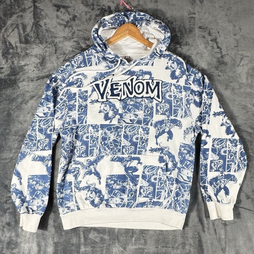Marvel Universe Sz M Spiderman Venom Pullover Hoodie All Over Print AOP Hoodie